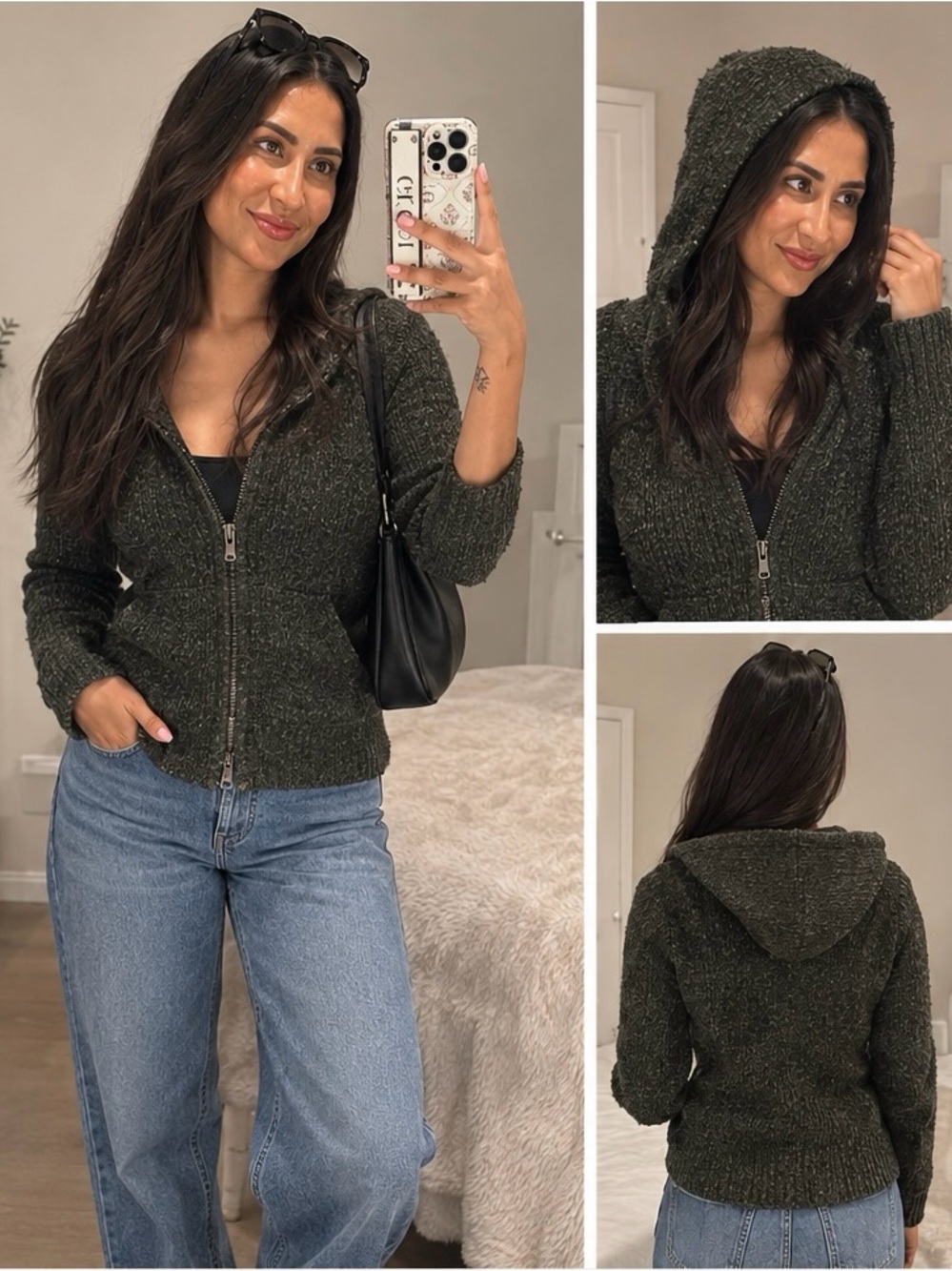Vintage Abercrombie & Fitch
100% Merino Wool Double-Zip
Hooded Sweater